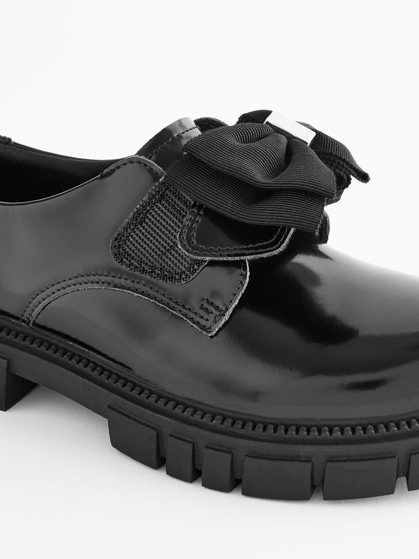 Baker by Ted Baker Girls Black Chunky School Shoes with Bow image 6