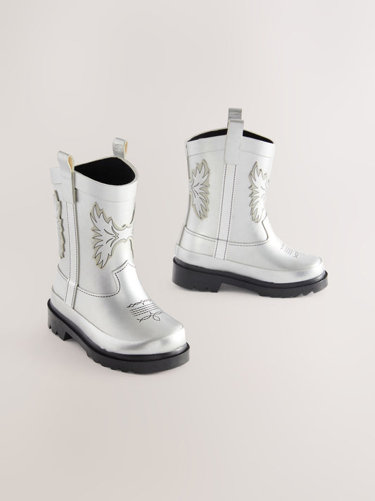 Silver Western Wellies image 2