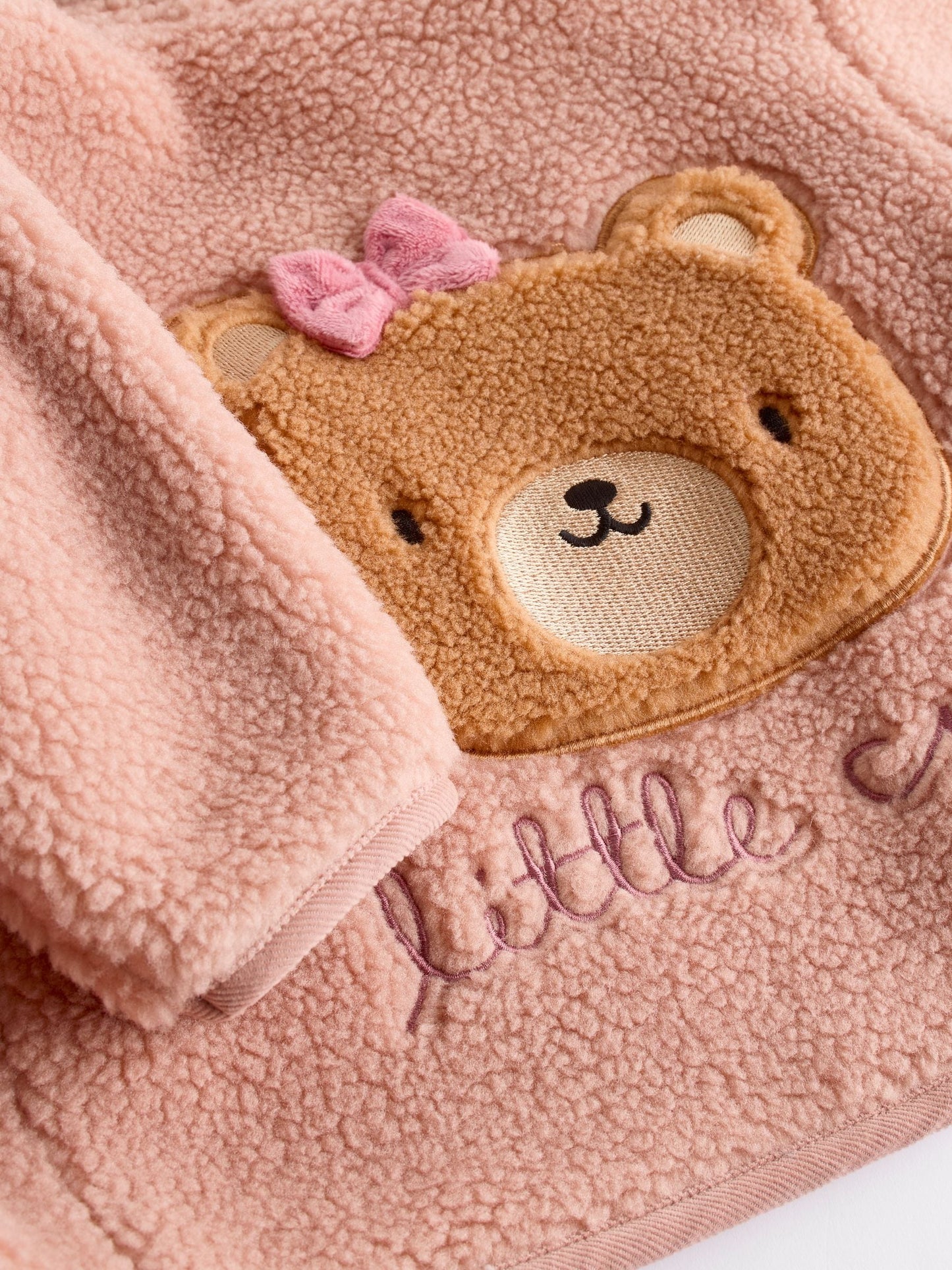 Pink Baby Borg Fleece Jacket (0mths-2yrs)