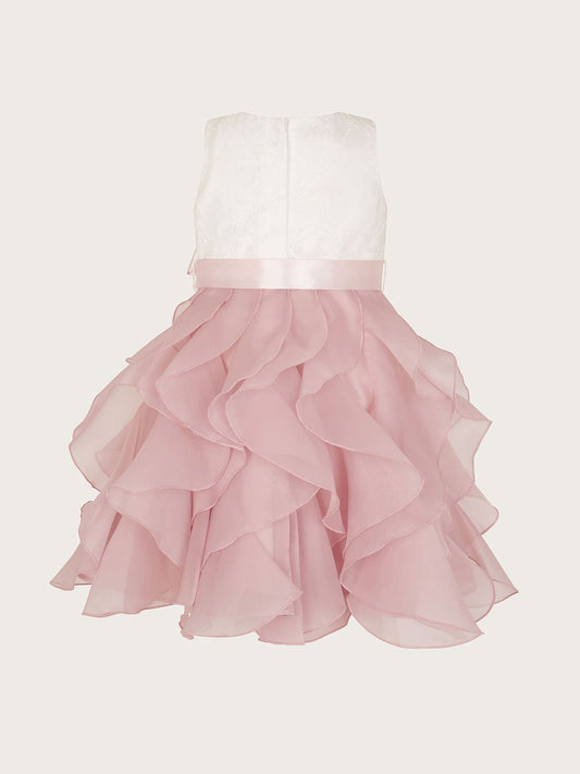 Dsiney Kidz - Monsoon Pink Baby Lace Cancan Ruffle Dress image 2