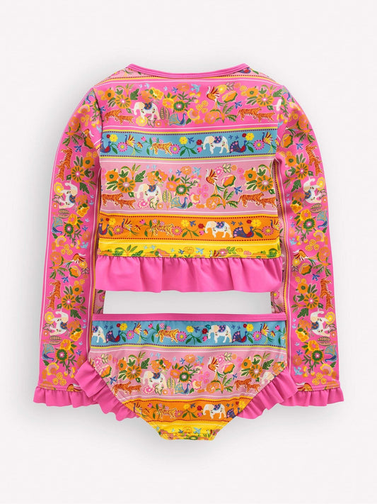 Boden Green Long Sleeve Frill Set image 2