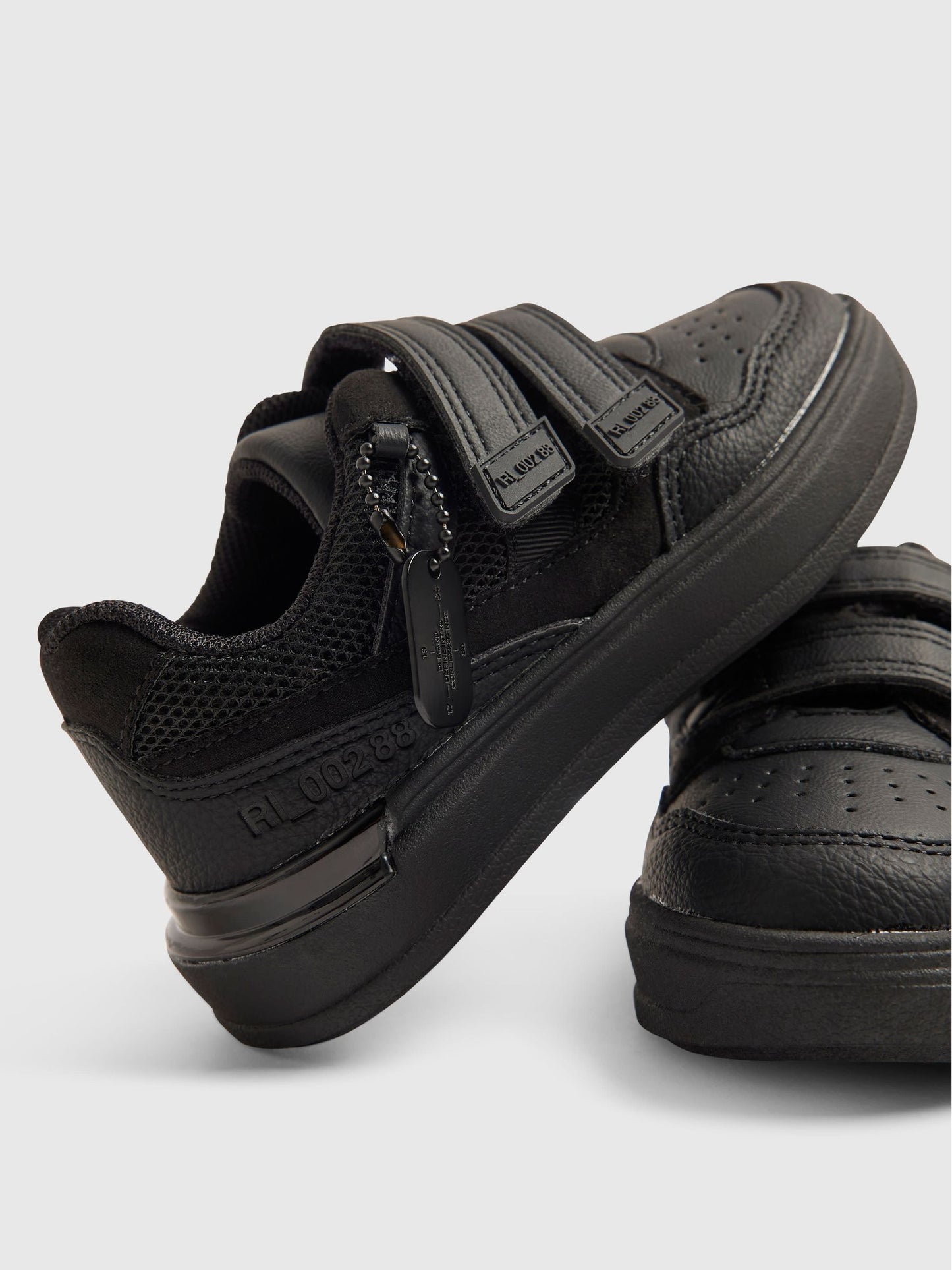 River Island Black Back To School Veltcro Trainers image 5
