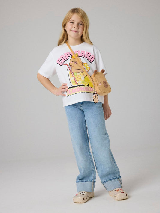 Dsiney Kidz - Name It White Capybara Short Sleeve Boxy T-Shirt image 2