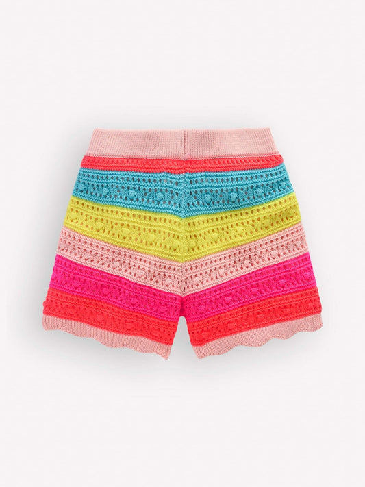 Boden Blue Pointelle Knitted Shorts image 2