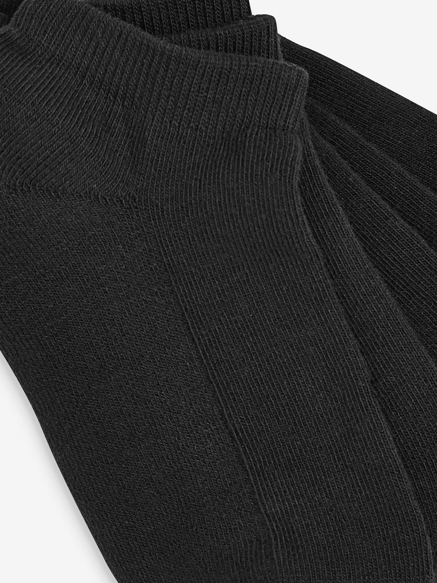 Black 5 Pack Cotton Rich Cushioned Sole Trainer Socks image 3