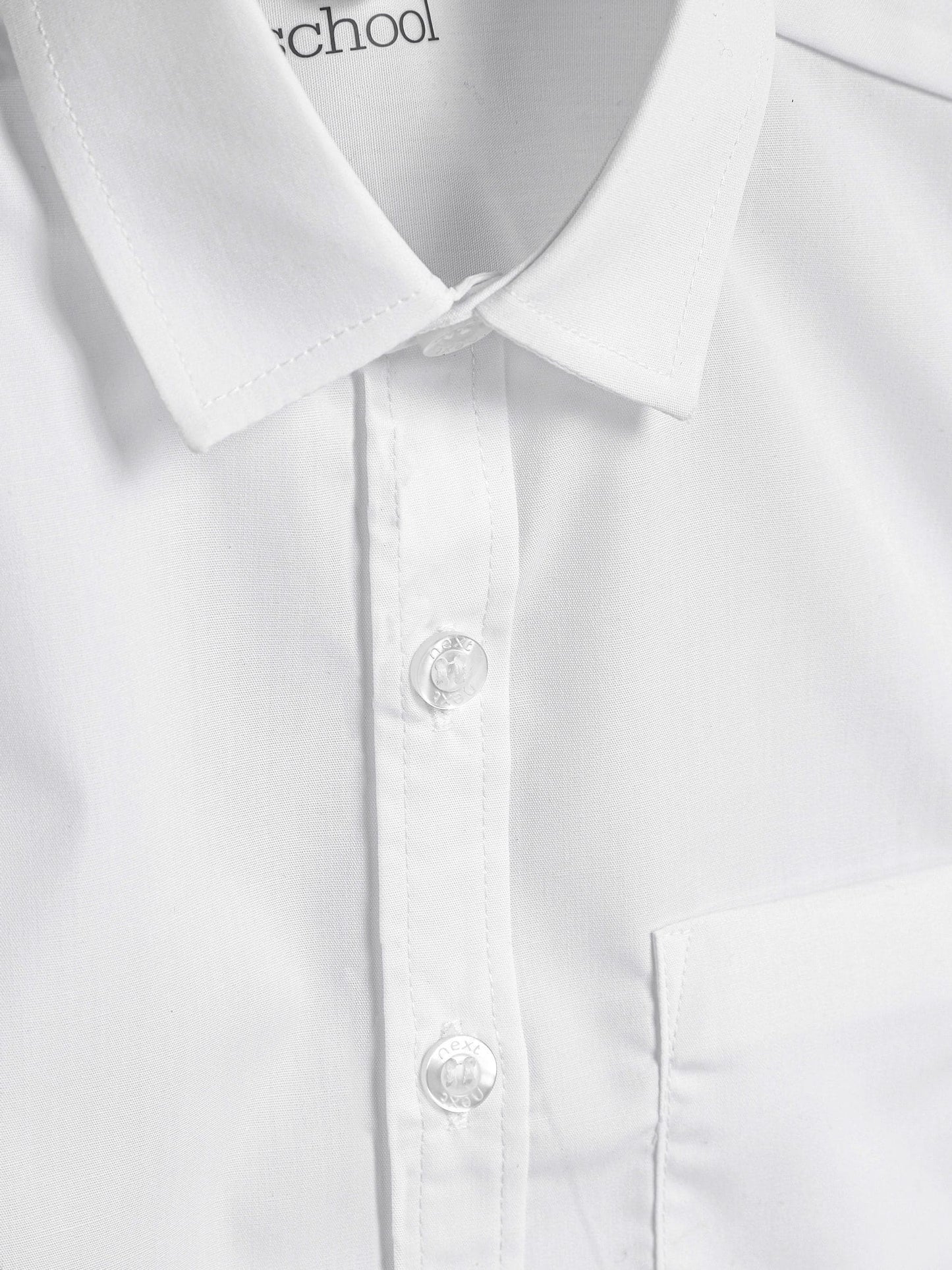 Dsiney Kidz - White Slim Fit Long Sleeve School 2 Pack Shirts (3-17yrs) image 5
