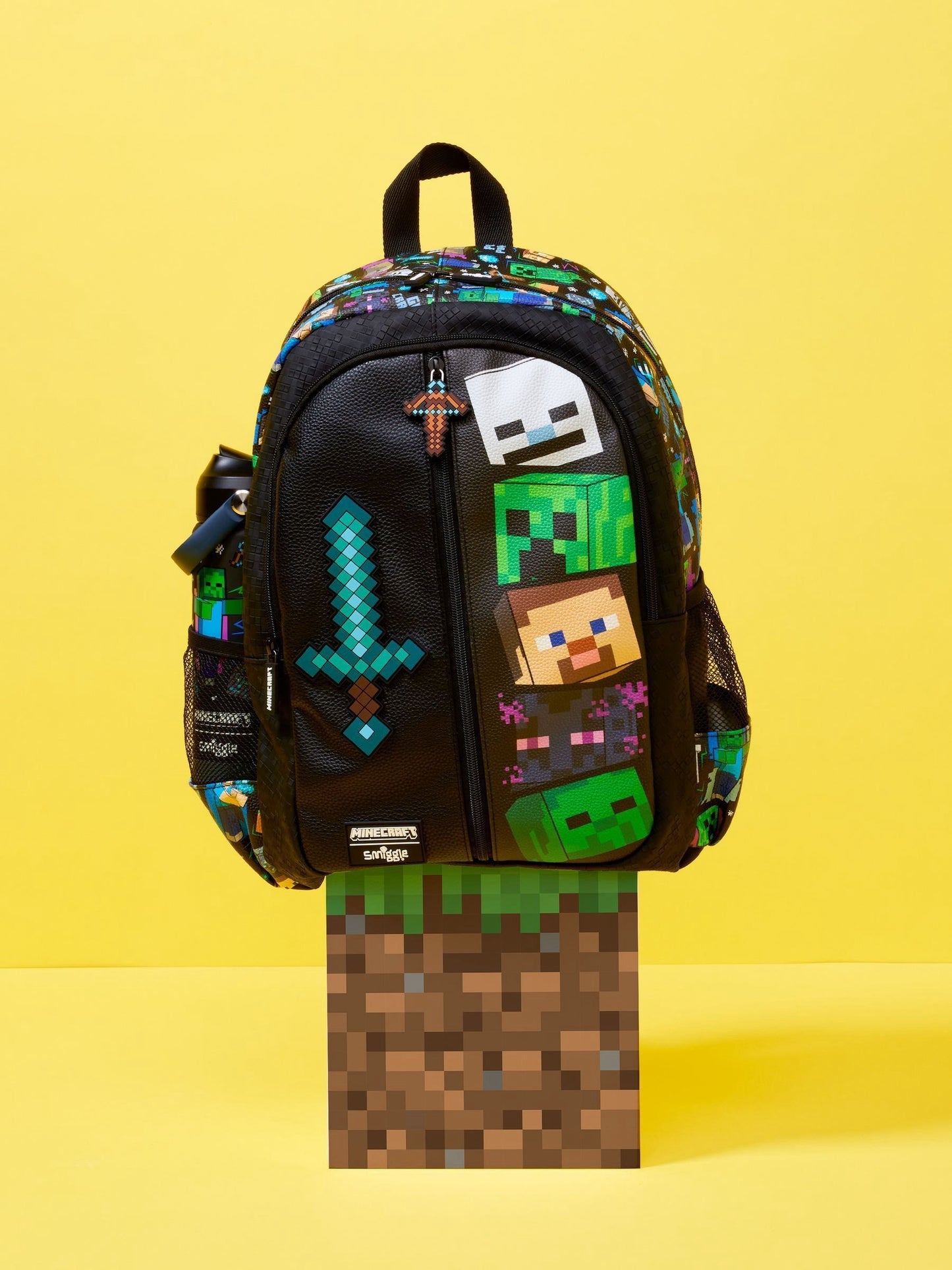 Dsiney Kidz - Smiggle Black Minecraft Classic Backpack image 1