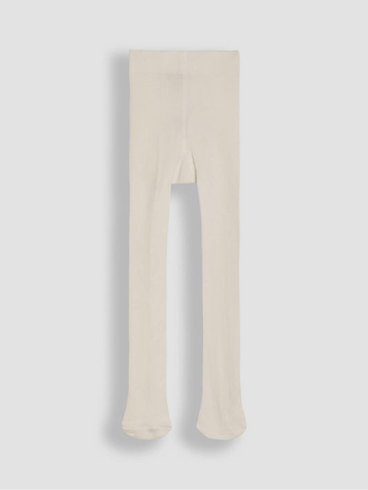 Dsiney Kidz - JoJo Maman Bébé Cream Cotton Rich Plain Tights image 2