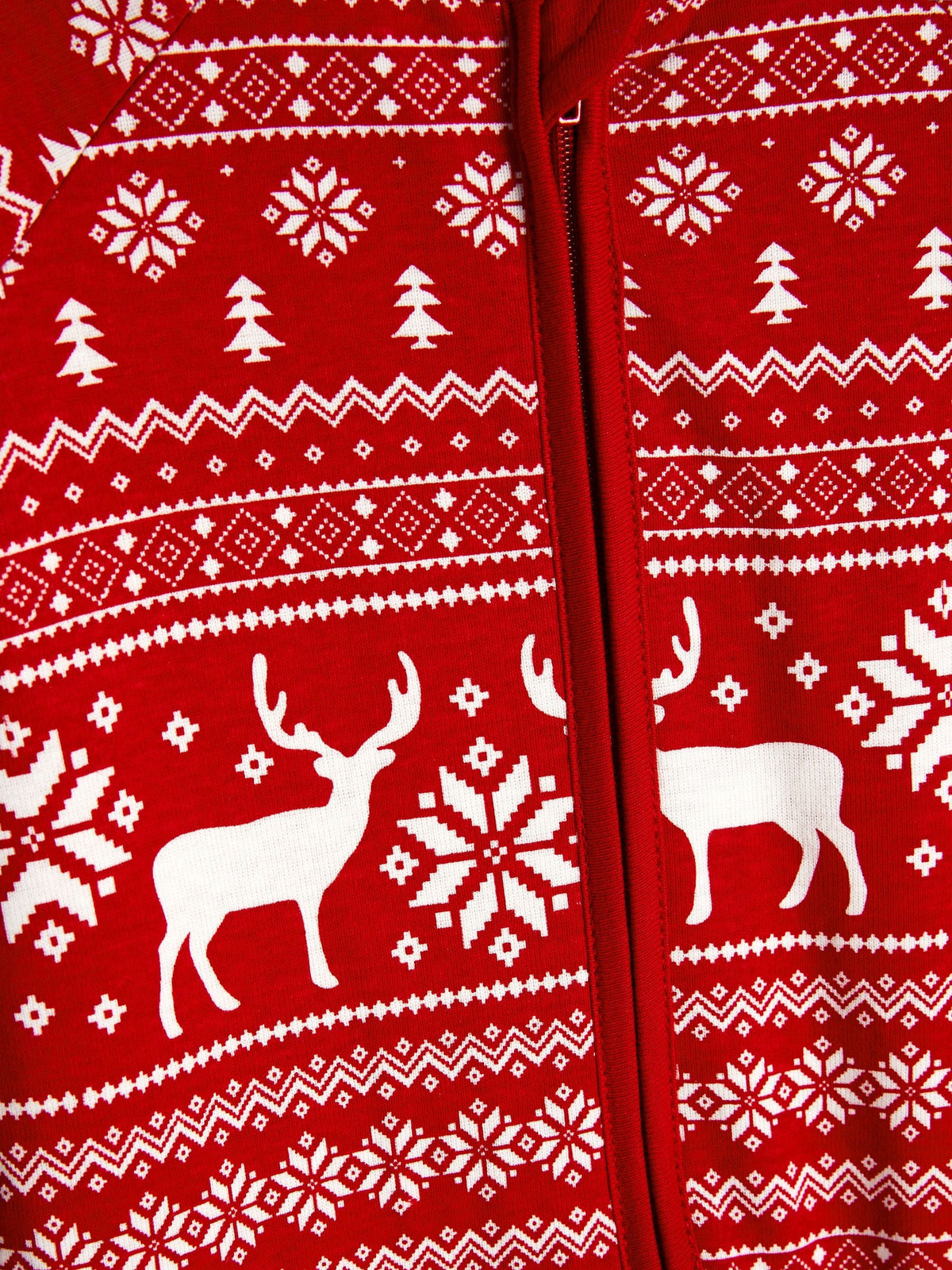 The Little Tailor Red Baby 100% Cotton Reindeer Christmas Fairisle Pattern All-In-One image 5