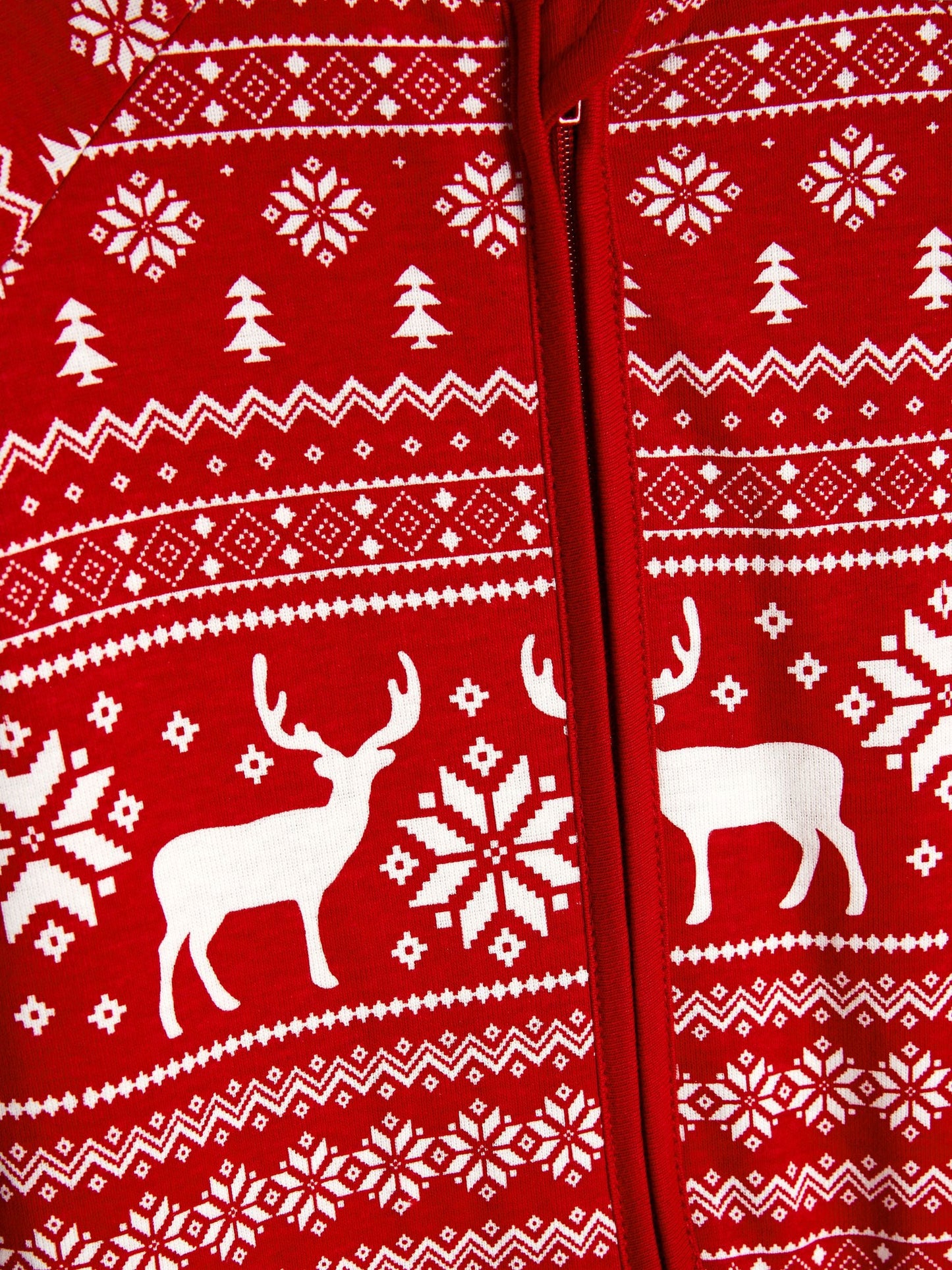 The Little Tailor Red Baby 100% Cotton Reindeer Christmas Fairisle Pattern All-In-One image 5