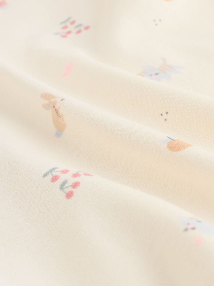 Multi Pastel Character 5 Pack Two Way Zip Baby Sleepsuits (0-2yrs)