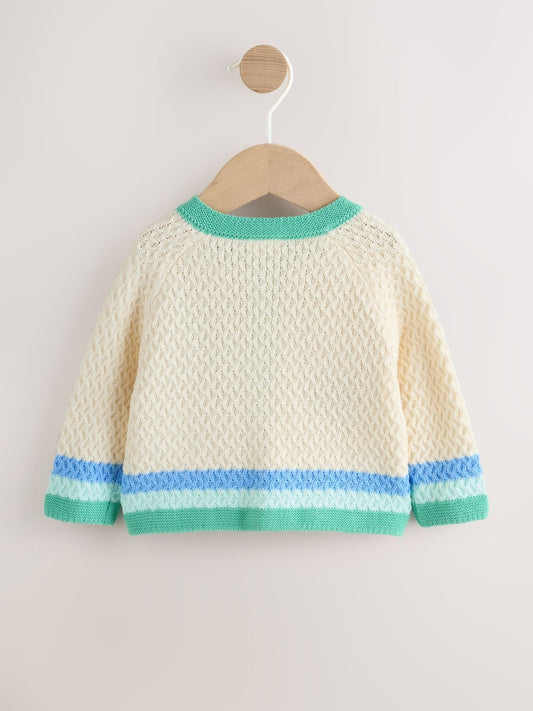 Multi Pastel Crochet Animal Knitted Baby Cardigan (0mths-2yrs)