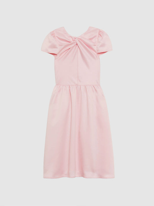 Dsiney Kidz - Reiss Pink Maria 9-14 yrs Knot Detail Dress image 2