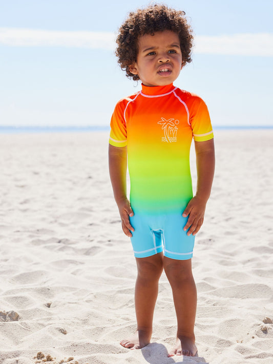 Rainbow Dip Dye Sunsafe All-In-One Swimsuit (3mths-7yrs)