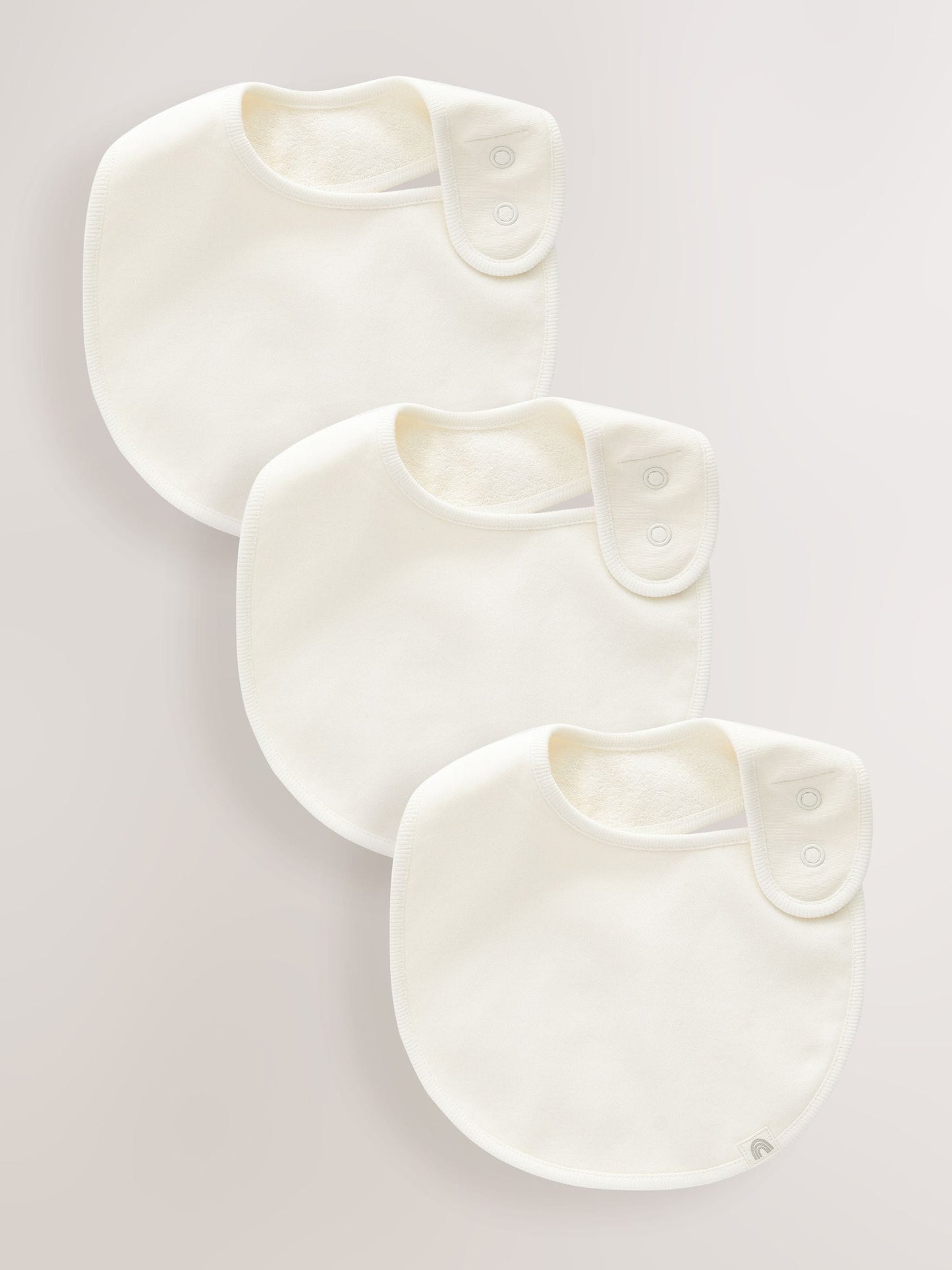 Cream Baby Regular 100% Cotton Bibs 3 Pack image 1