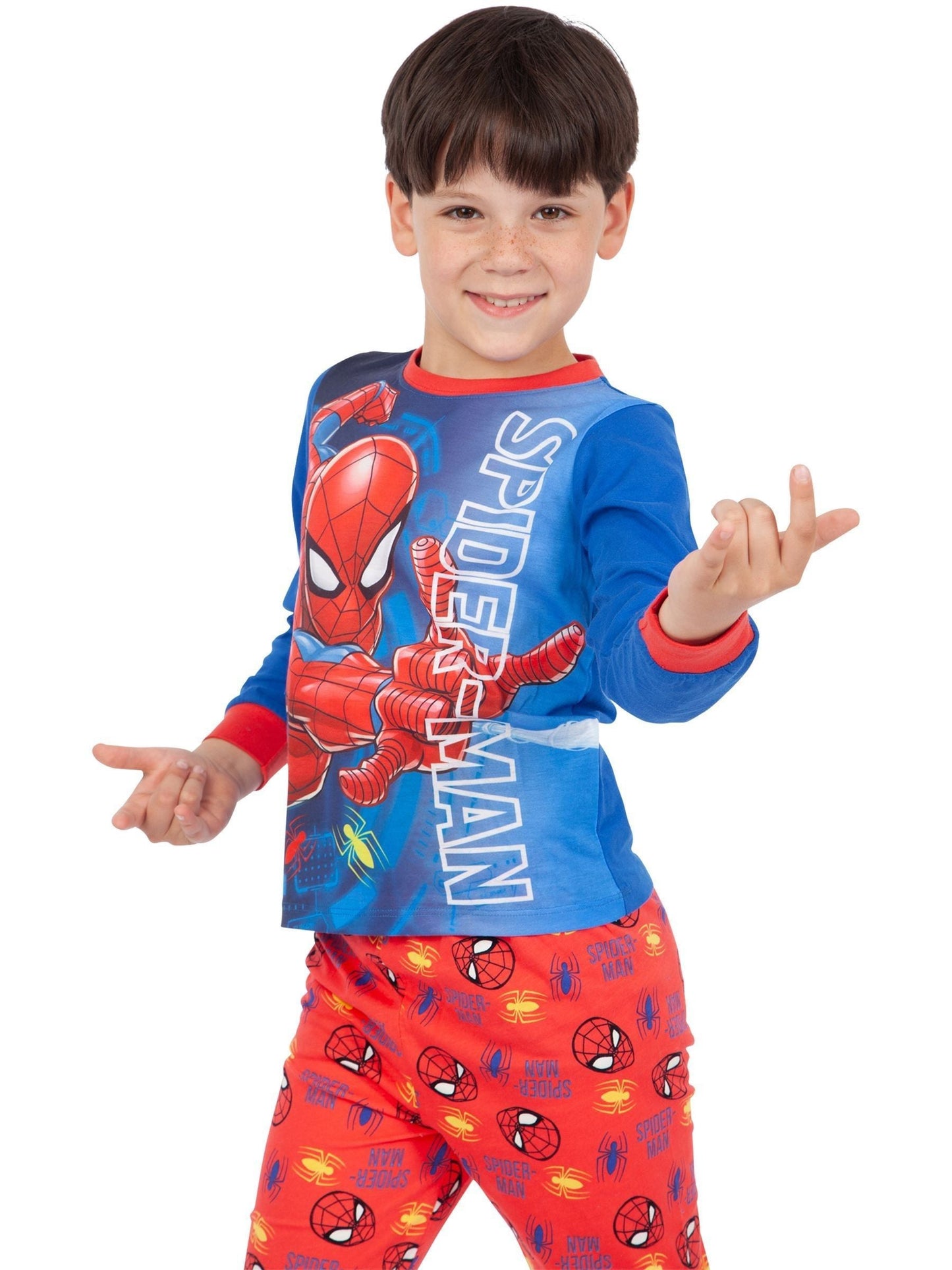 Dsiney Kidz - Character Blue 100% Cotton Spiderman Dressing Gown and Pyjamas Set image 8