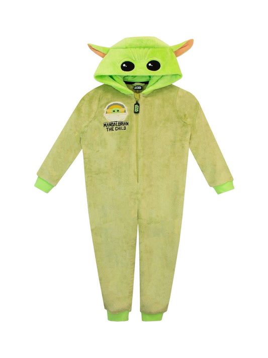Dsiney Kidz - Character Green Mandalorian Star Wars Star Wars Grogu Fleece All-in-One image 2