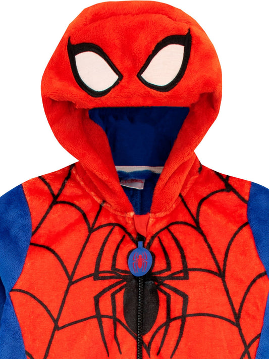 Dsiney Kidz - Character Red Spiderman Hooded Fleece All In One image 2