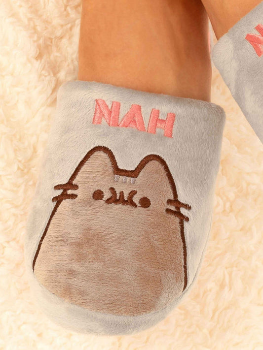 Vanilla Underground Grey Pusheen Cat Adult Winter Slippers image 2