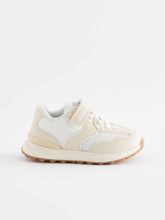 White Elastic Lace Touch Fastening Trainers image 2