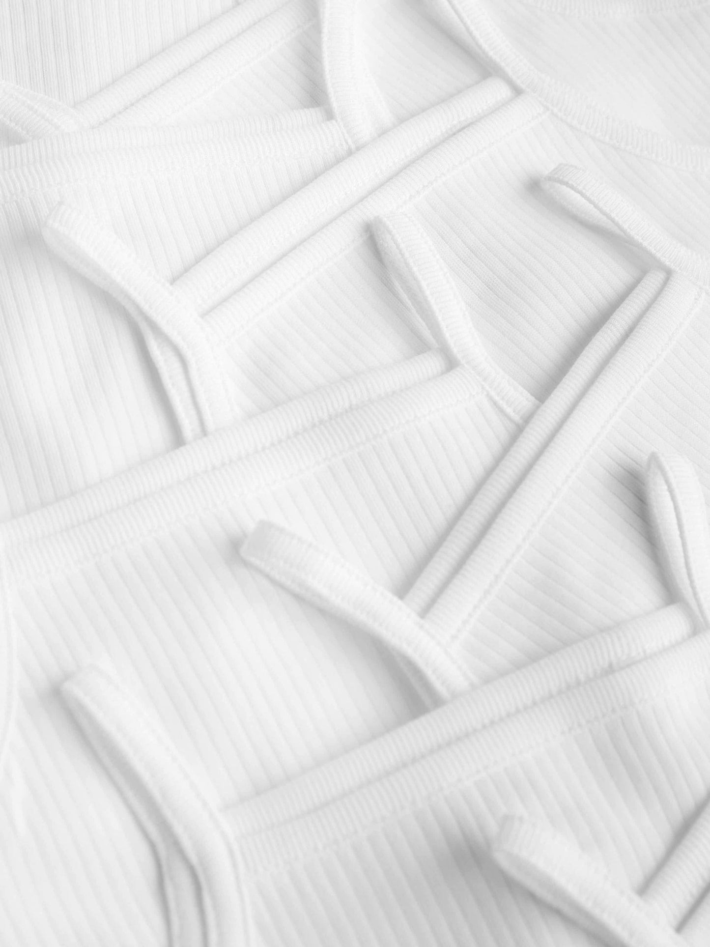 White 10 Pack Baby Strappy Bodysuits image 6
