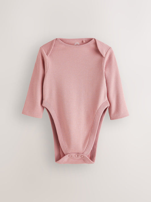 Dsiney Kidz - Pink 3 Pack Hip Dysplasia Long Sleeve Baby Bodysuits image 2
