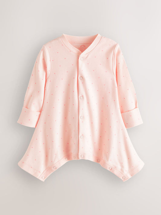 Pink 3 Pack Hip Dysplasia Baby Sleepsuits (0-3yrs) image 2