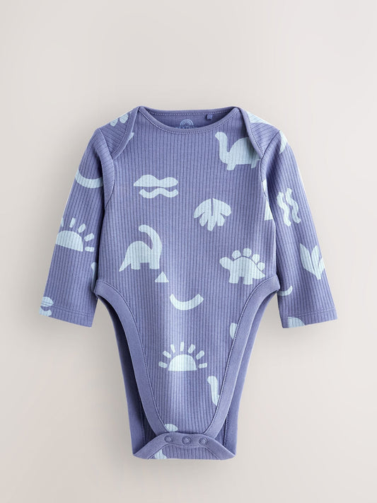 Dsiney Kidz - Blue Baby Hip Dysplasia Long Sleeve Bodysuits 3 Pack image 2