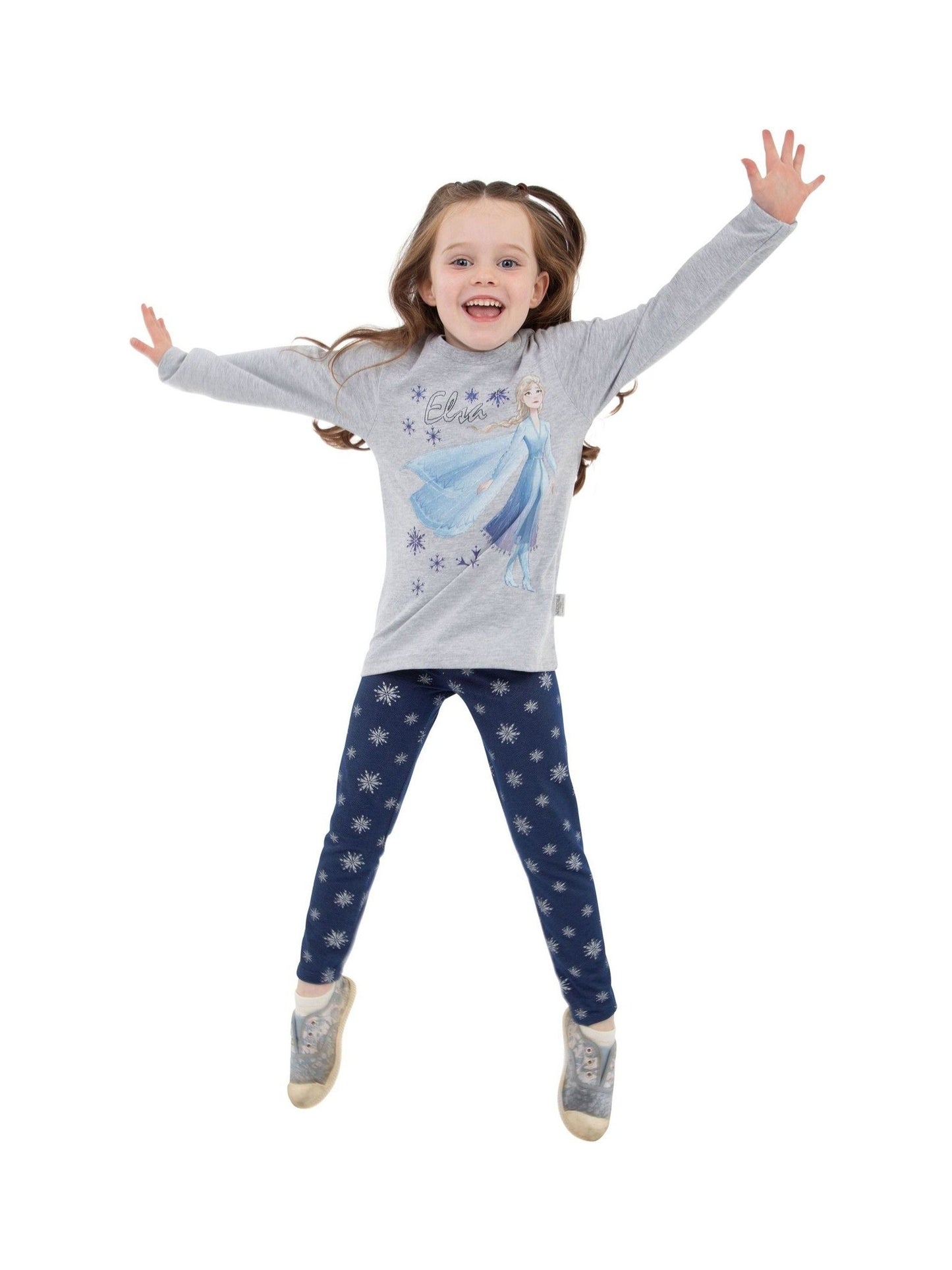 Character Grey Frozen 2 Long Sleeve Top & Leggings Elsa Snowflakes image 6