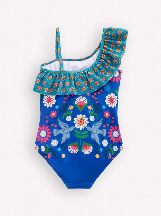 Dsiney Kidz - Boden Blue Lila One Shoulder Swimsuit image 2