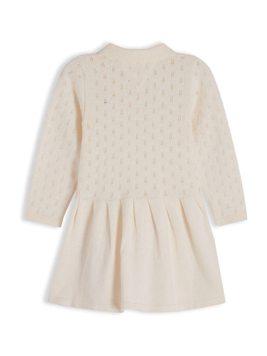 Dsiney Kidz - Tommy Hilfiger White Pointelle Fit And Flare Dress image 2