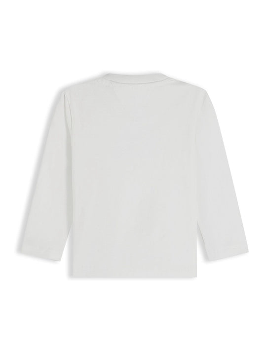 Dsiney Kidz - Tommy Hilfiger White Rope Logo Jersey Long Sleeve T-Shirt image 2