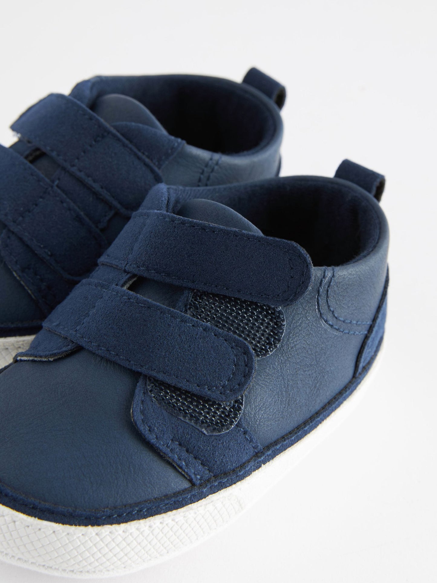 Navy Blue Touch Fastening Baby Trainers (0-2mths) image 5