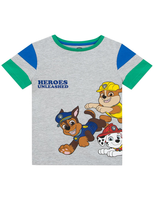 Character Grey Paw Patrol 100% Cotton T-Shirt and Shorts Set image 2