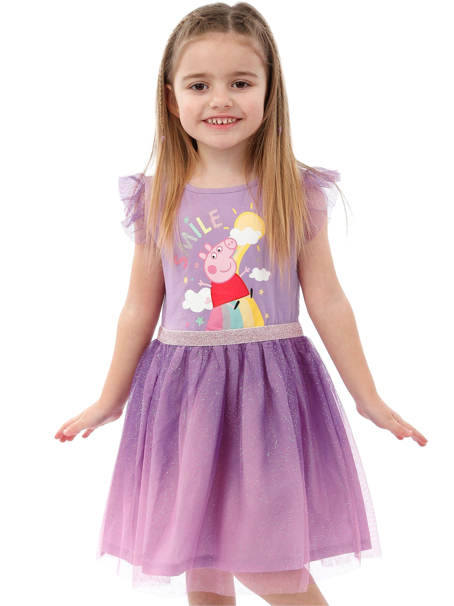 Character Purple Peppa Pig 100% Cotton Party Dress image 7