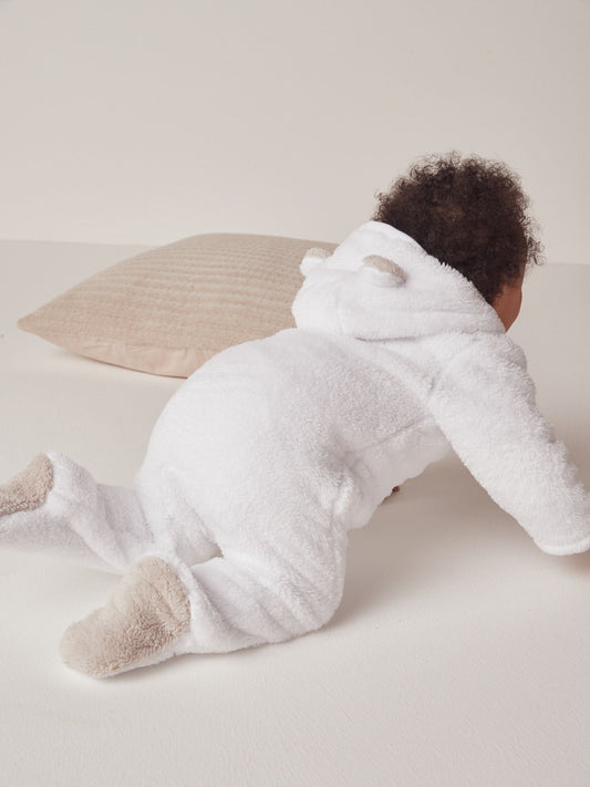 The White Company White Pebble Fleece Romper image 2