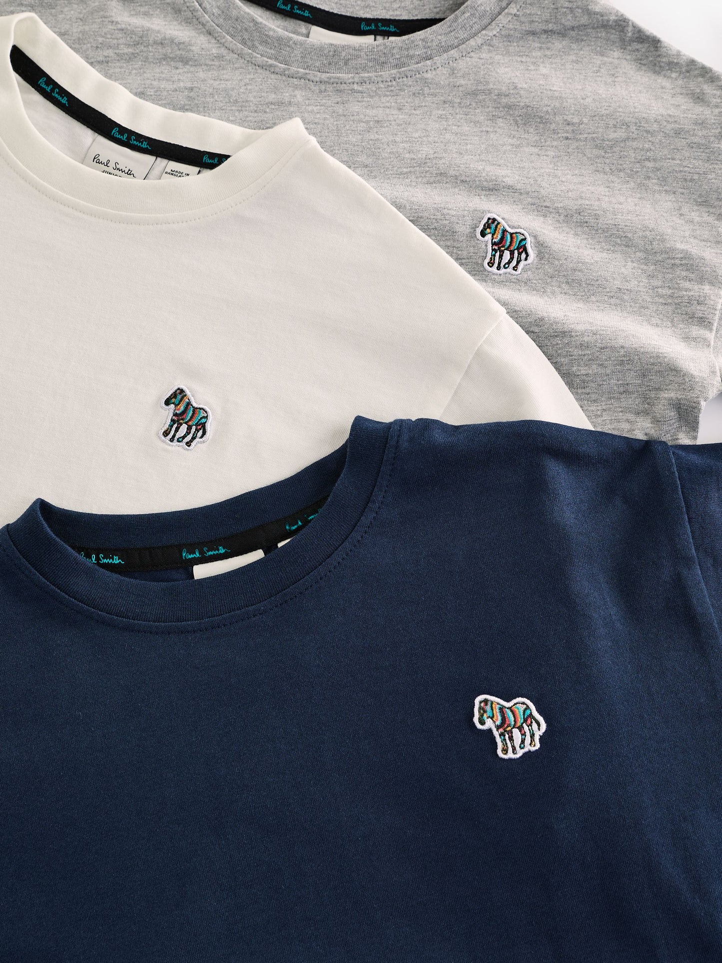 Dsiney Kidz - Paul Smith Junior Navy/Grey Signature Long Sleeve T-Shirts 3 Pack image 6
