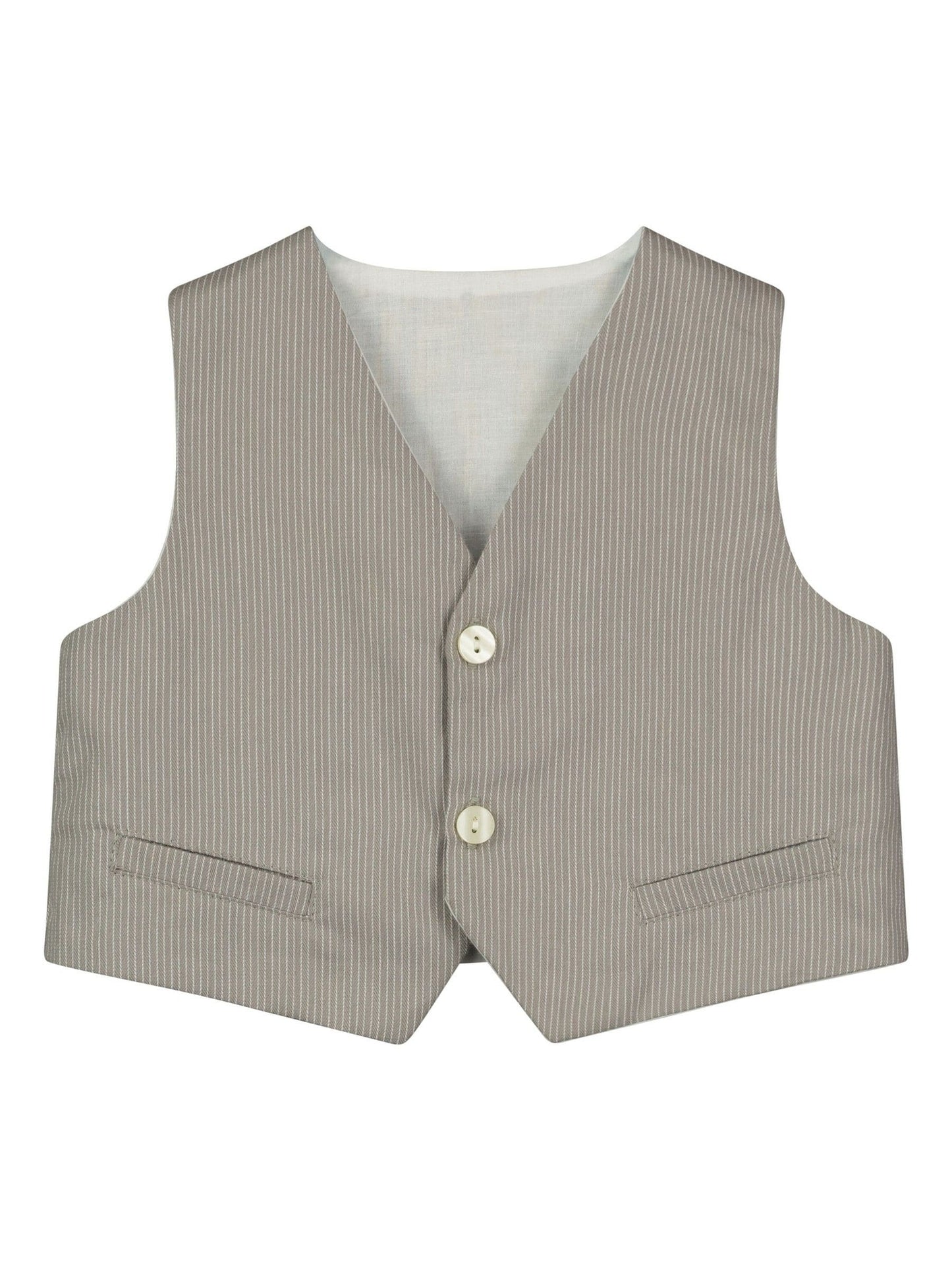 Emile Et Rose Natural 100% Cotton Shirt, Waistcoat And Short 3 Piece Set image 5