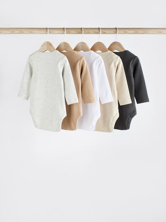 Neutral Baby Essential Long Sleeve Bodysuits 5 Pack