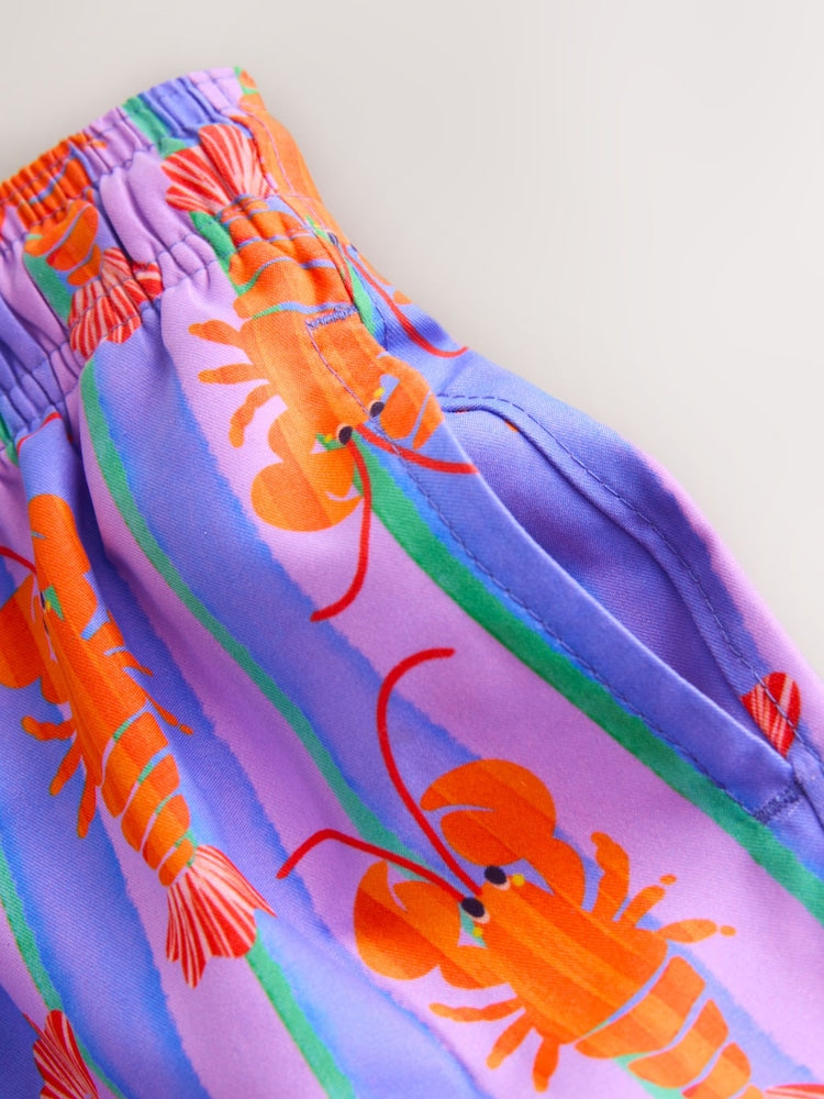 Pink/Lilac Printed Swim Shorts Immediate