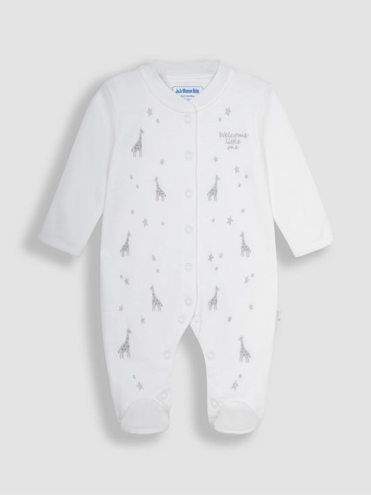 JoJo Maman Bébé Grey 2-Piece Welcome Little One Sleepsuit & Jacket Set image 2