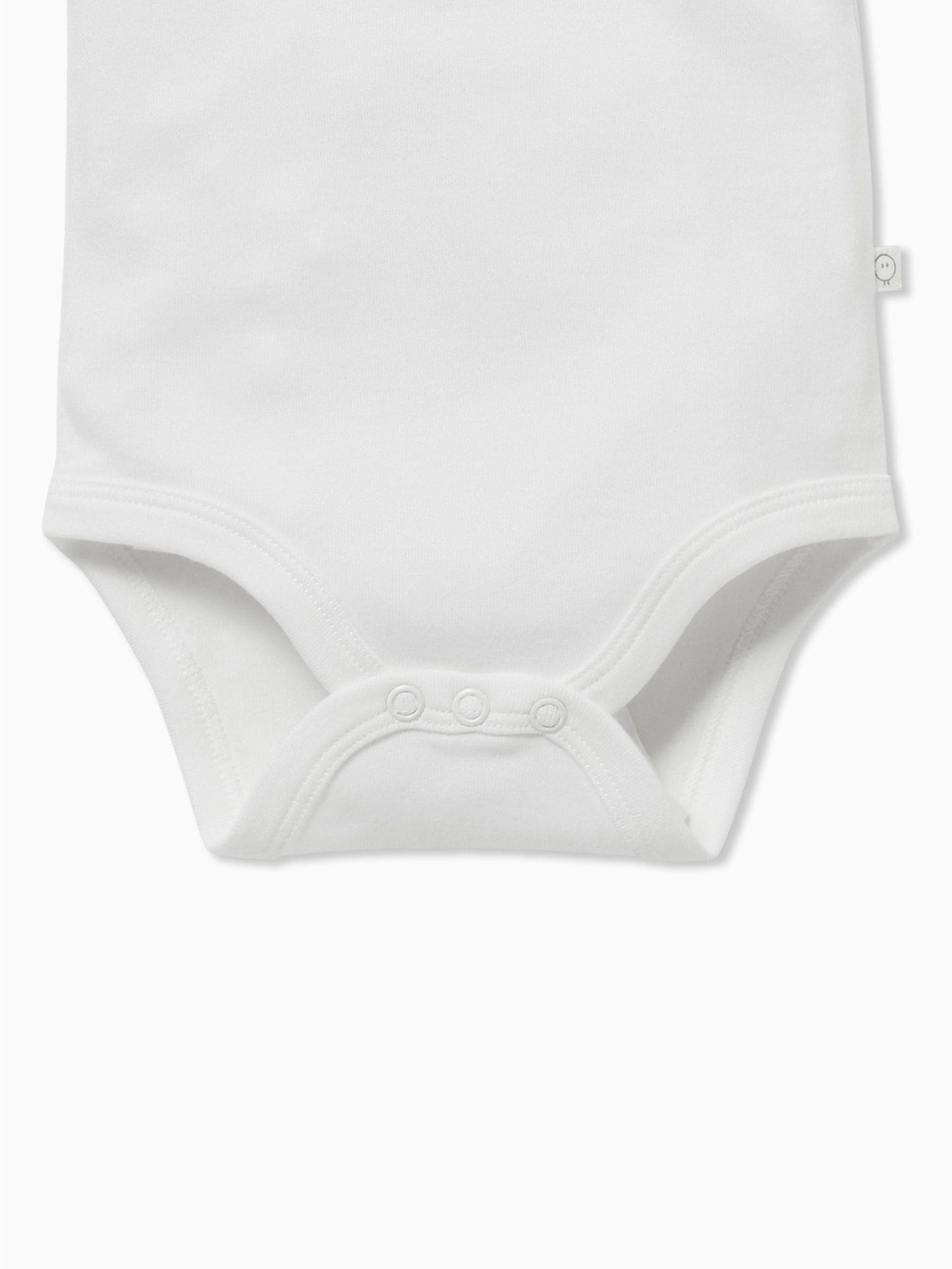 MORI White Short Sleeve Envelope Neckline Bodysuit image 3