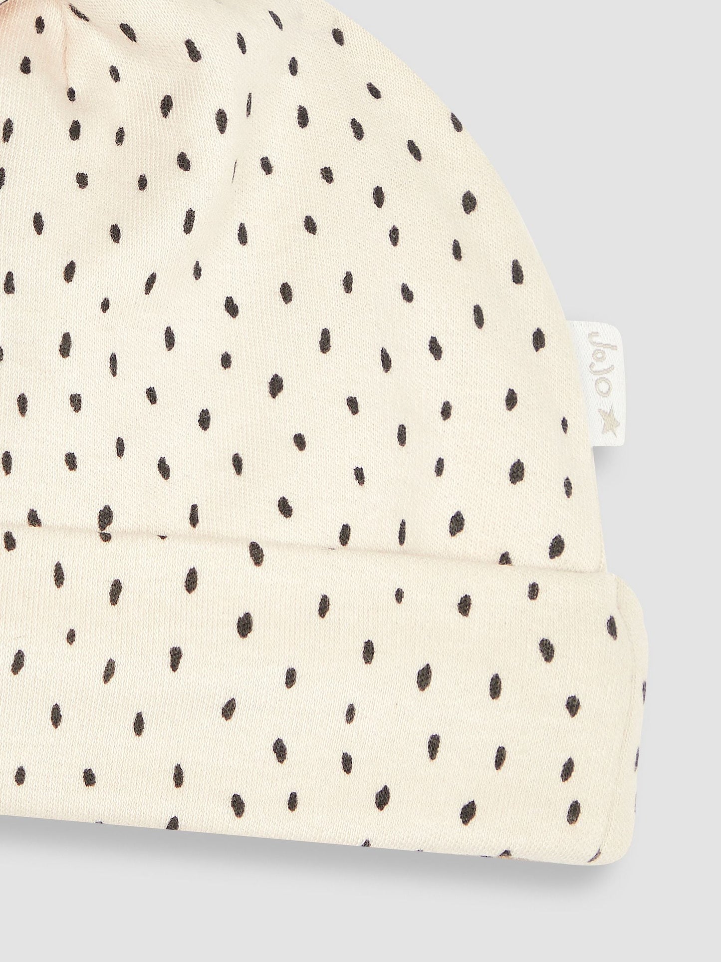 JoJo Maman Bébé Stone Spot Print Cotton Baby Hat image 3