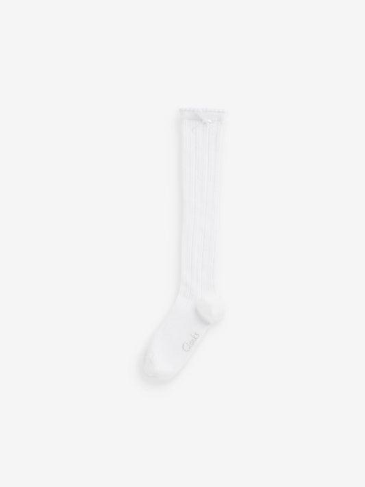 Clarks Off White Knee High School Socks 2 Pack image 2