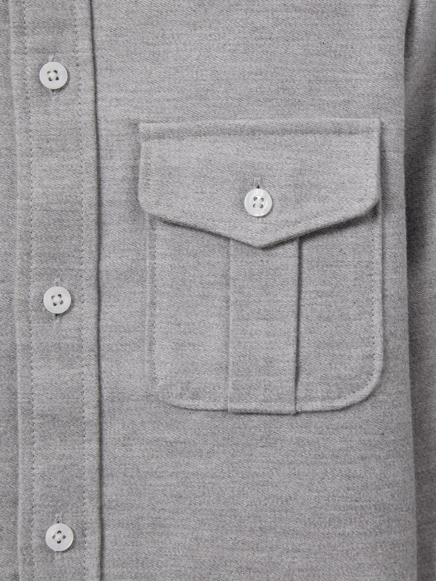 Dsiney Kidz - Reiss Soft Grey Thomas 3-9 yrs Brushed Cotton Patch Pocket Overshirt image 4