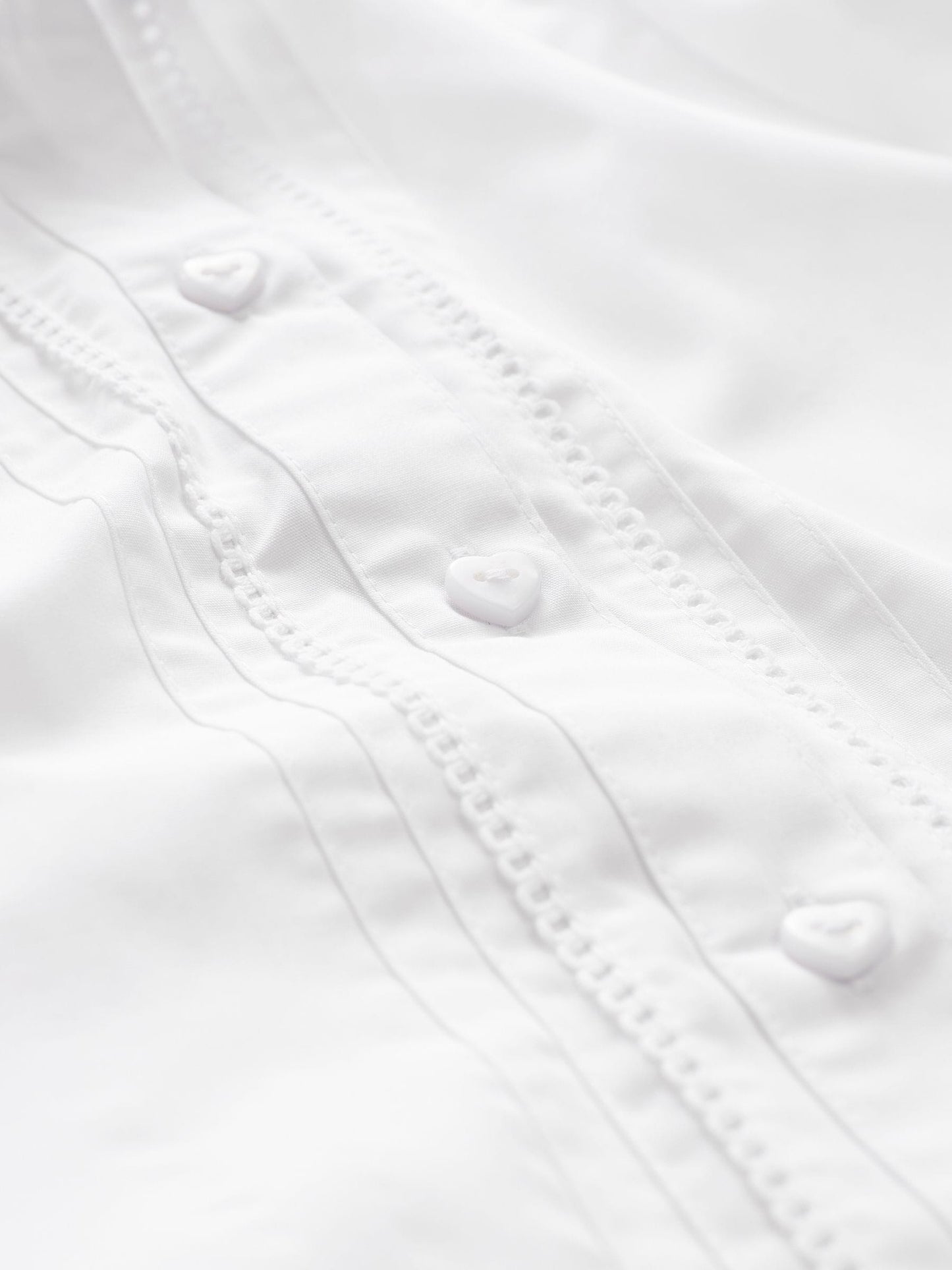 Dsiney Kidz - White Girls Long Sleeve Scalloped Lace Trim School Blouse (3-14yrs) image 10