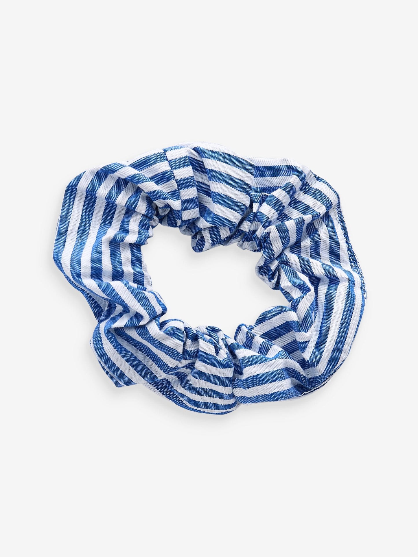 Blue Stripe Cotton Rich Belted School Dress with Scrunchie (3-14yrs) image 10