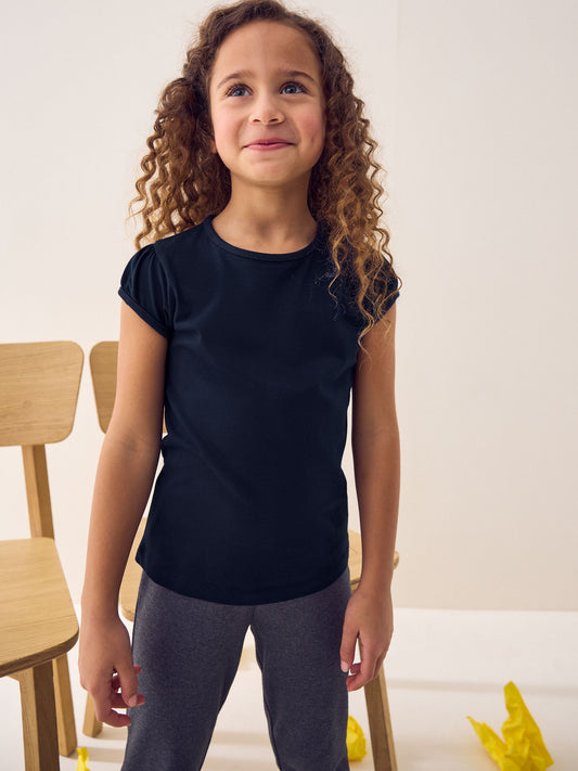 Dsiney Kidz - Navy Blue 2 Pack Puff Sleeve T-Shirts (3-16yrs) image 2