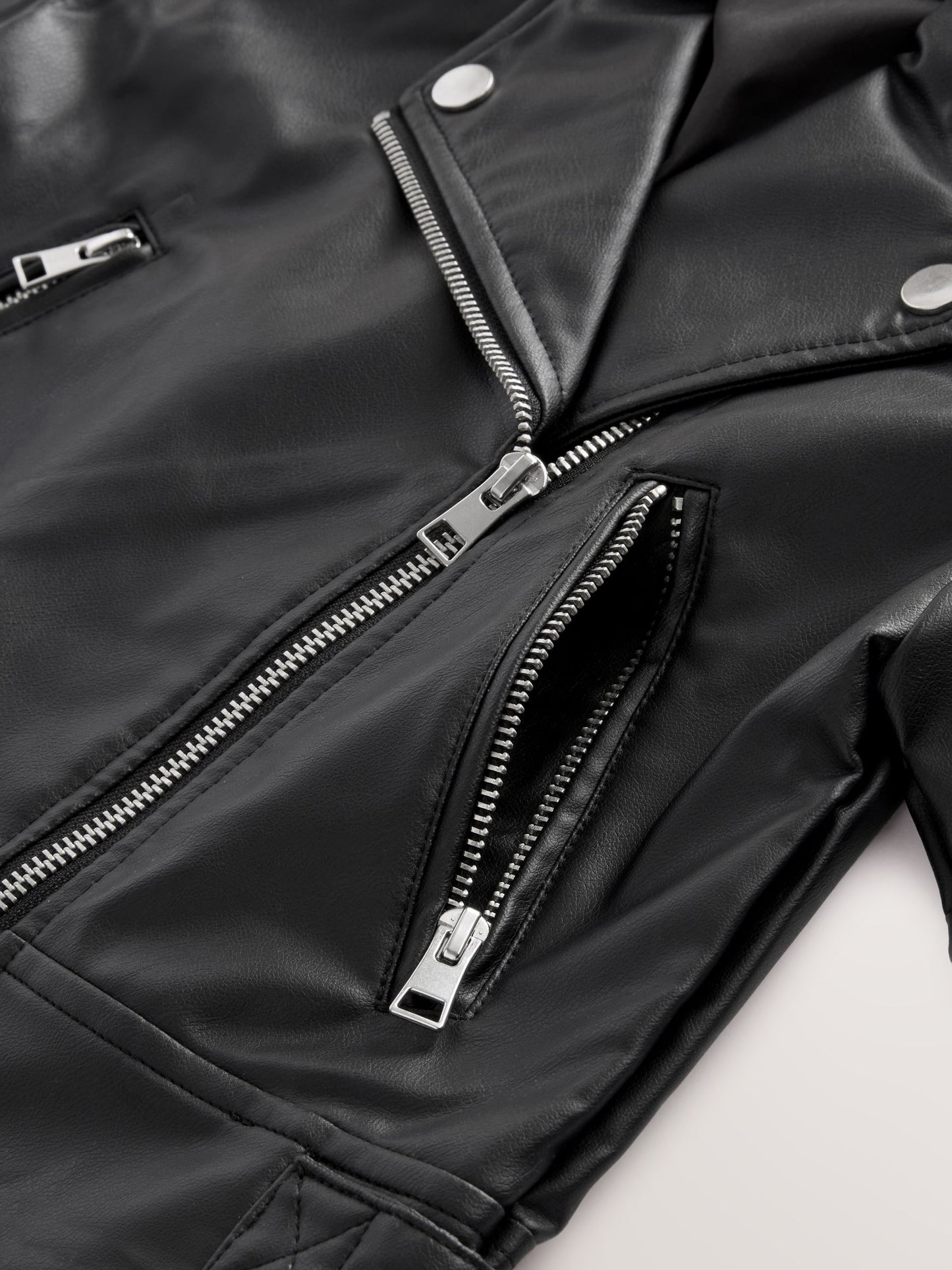 Dsiney Kidz - Black PU Biker Jacket (3-16yrs) image 8