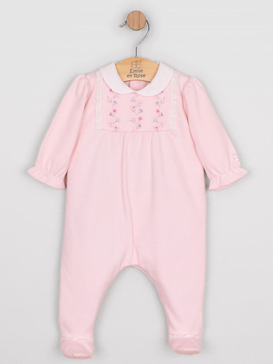 Dsiney Kidz - Emile Et Rose Pink Madeleine - All-In-One With Embroidered Yoke, Lace Trim & Collar image 2